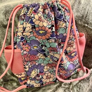 Disney Vera Bradley garden party drawstring backpack.